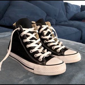 Youth Size 3 All Star Black High Top Converse